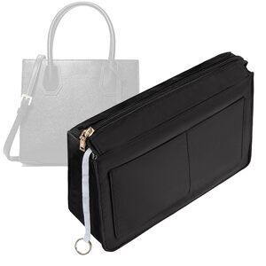 3477 Purse Organizer Insert with Zipper Hobo Handbags Shaper Insert 12